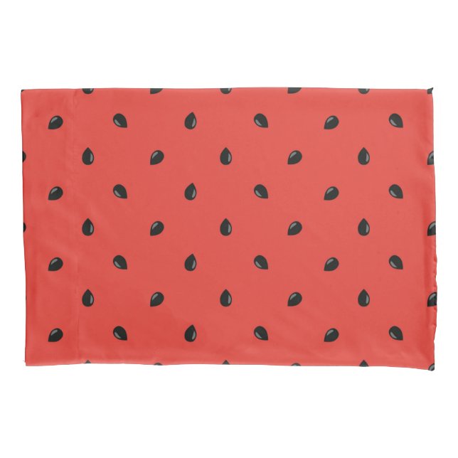 Minimalist Watermelon Seed Pattern Pillow Case (Front-Left)