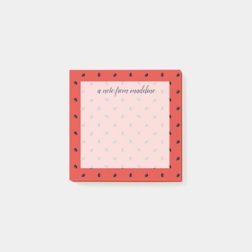 Minimalist Watermelon Seed Pattern Post_it Notes