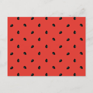 Minimalist Watermelon Seed Pattern Postcard