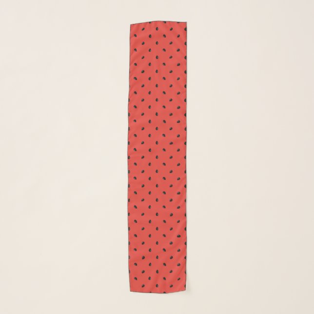 Minimalist Watermelon Seed Pattern Scarf (Front)