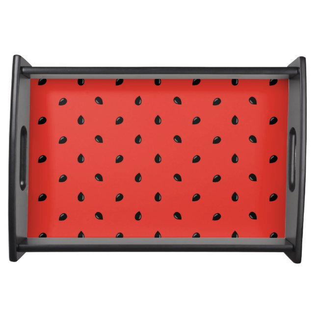 Minimalist Watermelon Seed Pattern Serving Tray (Front)
