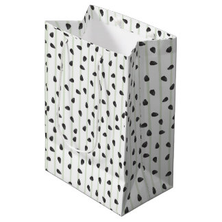 Minimalist Watermelon Seeds and Stripes Summer Wra Medium Gift Bag
