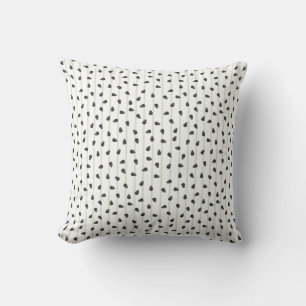 Minimalist Watermelon Seeds and Stripes Summer Wra Throw Pillow