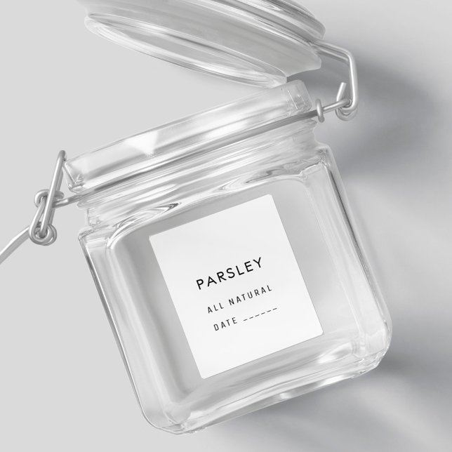 Minimalist Waterproof Kitchen Spice Jar Label (Creator Uploaded)