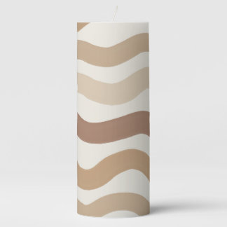 Minimalist Wavy Pattern Pillar Candle