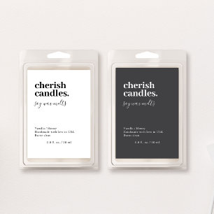 Minimalist Wax Melt Pack White Label