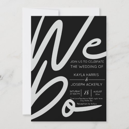 Minimalist We do wedding invitation card