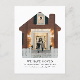 Minimalist We Have Moved New Home Photo Moving Postcard