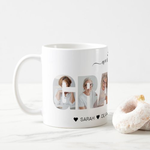 Minimalist We Love You GRANNY Photo Collage Coffee Mug