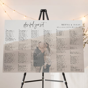 Minimalist Wedding Alphabetical Seating Chart Foam Board