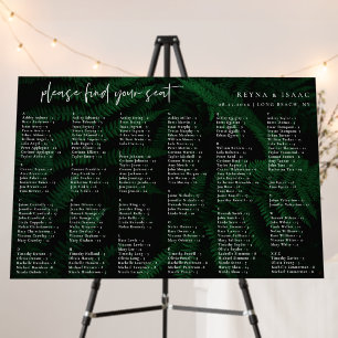 Minimalist Wedding Alphabetical Seating Chart Foam Board