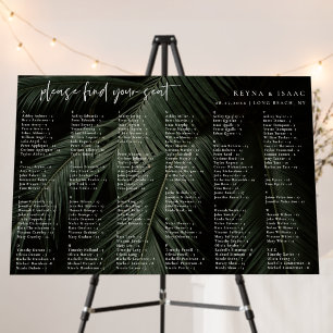 Minimalist Wedding Alphabetical Seating Chart Foam Board