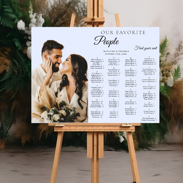  Minimalist  Wedding Alphabetical Seating Chart Foam Board (Creator Uploaded)