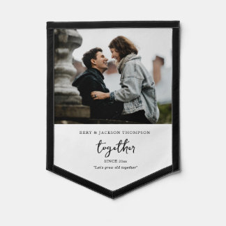Minimalist Wedding Anniversary Gift Photo Together Pennant