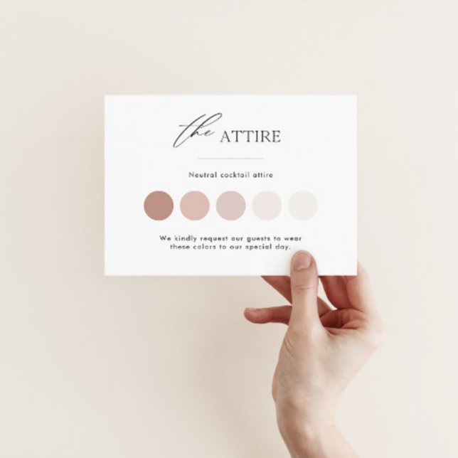 Minimalist Wedding Attire Insert Card with Script (Creator Uploaded)