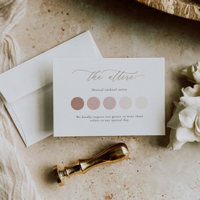 Minimalist Wedding Attire Insert Card with Script (Creator Uploaded)