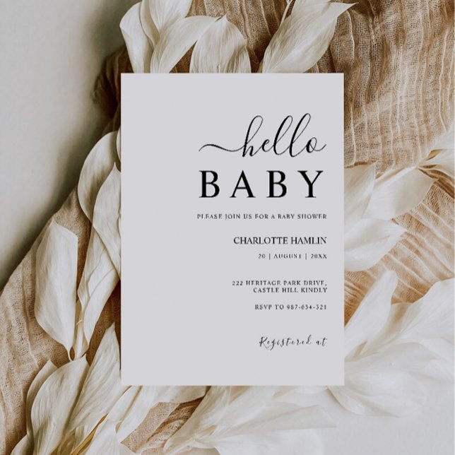 Minimalist Wedding Baby Shower  Invitation (Minimalist Wedding Baby Shower Invitation)