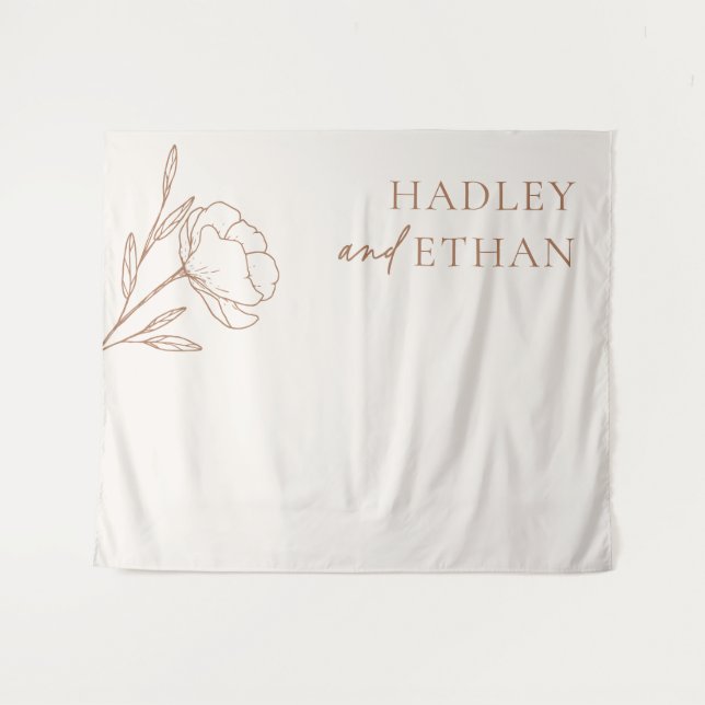 Minimalist Wedding Backdrop Banner (Front (Horizontal))