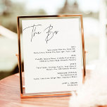 Minimalist Wedding Bar Menu | Wedding Drink Menu Poster<br><div class="desc">This beautiful Drink Menu Sign features a beautifully modern minimalist elegance to display at your wedding or special event. Easily edit most wording to match your style. Text and background colors are fully editable —> click the "Customize Further" button to edit!</div>