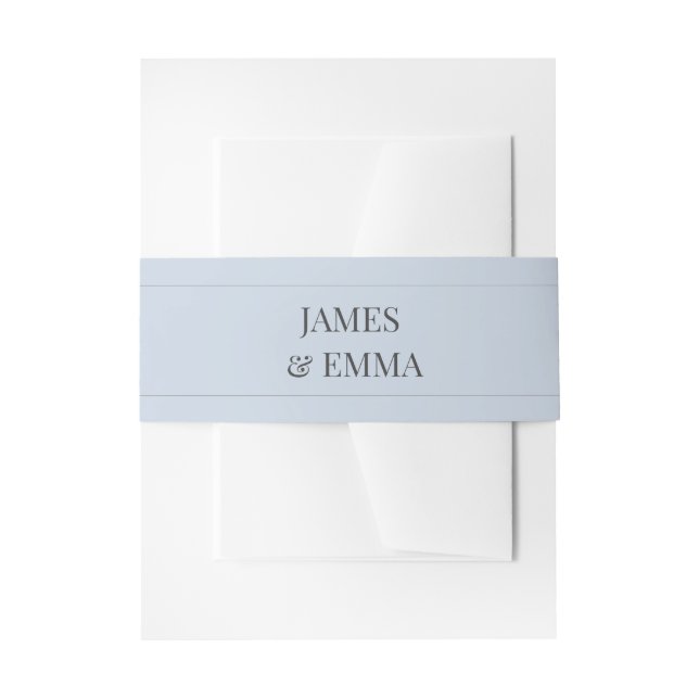 Minimalist Wedding Belly Band | Dusky Blue (Front Example)