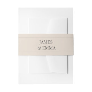 Minimalist Wedding Belly Band Soft Latte