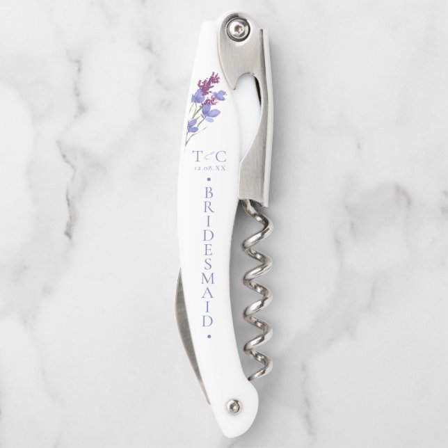 Minimalist Wedding Bridesmaid Peri ID954 Waiter's Corkscrew (Back)