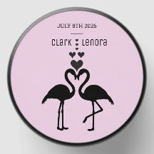 Minimalist Wedding Candles Pink Black Typography