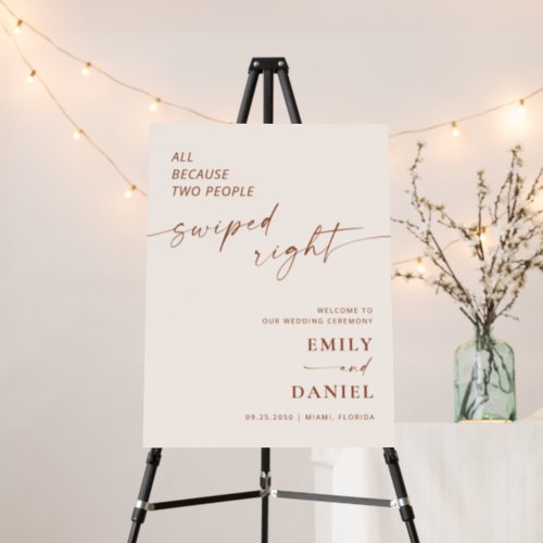 Minimalist Wedding Ceremony Foam Board