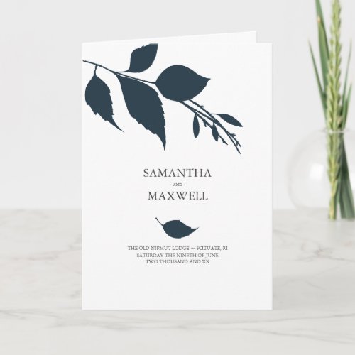 Minimalist Wedding Ceremony Programs