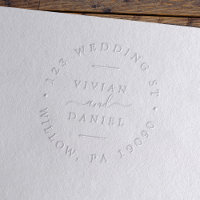 Minimalist Wedding Circular Address