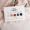 Minimalist Wedding Color Palette Attire Cards