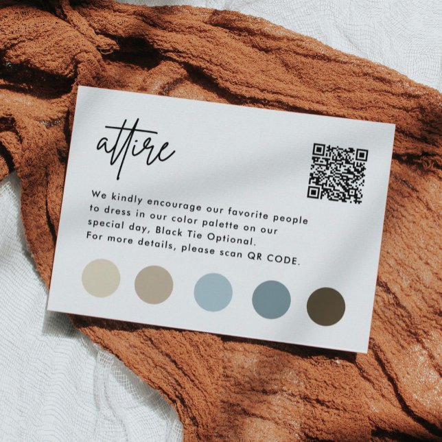 Minimalist Wedding Color Palette Attire Cards (Creator Uploaded)