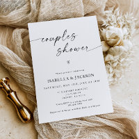 Minimalist Wedding Couples Shower Invitation