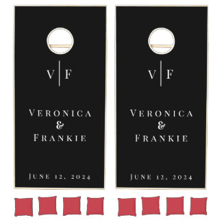 Minimalist Wedding Custom Corn hole | Yard Game