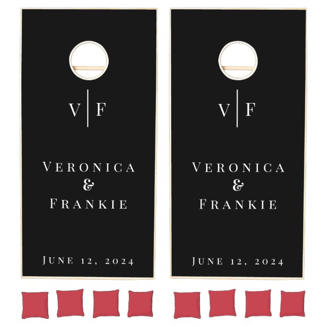 Minimalist Wedding Custom Corn hole | Yard Game (Set)