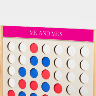 Minimalist Wedding Custom Mr and Mrs Outdoor Fast Four