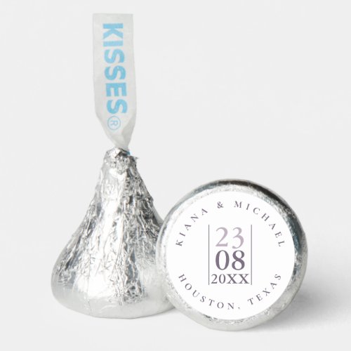 Minimalist Wedding Date Mauve ID889 Hersheys Kisses