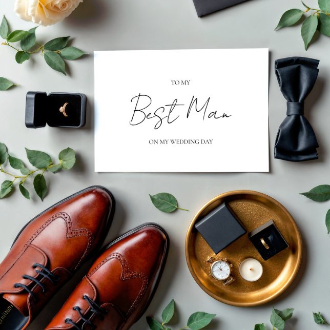 Minimalist Wedding Day To My Best Man Card (Creator Uploaded)