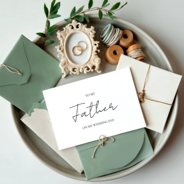 Minimalist Wedding Day To My Father Dad Card (Creator Uploaded)