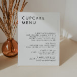 Minimalist Wedding Dessert Bar Cupcake Menu Sign<br><div class="desc">This is a modern, elegant wedding cupcake menu sign featuring a minimalist layout and a beautiful, modern font. All colors are editable. // Search "HARLOW" in the Sincerely By Nicole Zazzle store for matching designs. * If you like this design but don't see it available for something you are looking...</div>