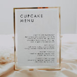 Minimalist Wedding Dessert Bar Cupcake Menu Sign  Invitation<br><div class="desc">This is a modern, elegant wedding cupcake menu sign featuring a minimalist layout and a beautiful, modern font. All colors are editable. // Search "HARLOW" in the Sincerely By Nicole Zazzle store for matching designs. * If you like this design but don't see it available for something you are looking...</div>