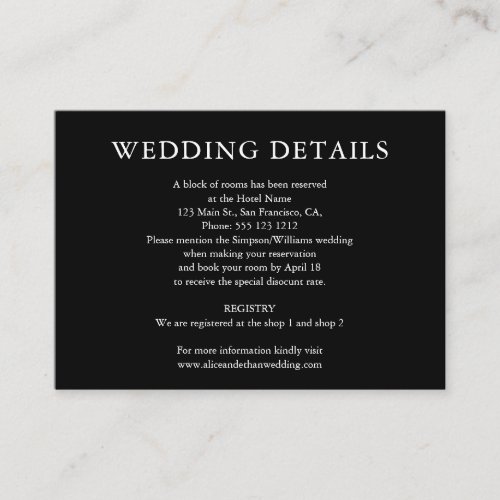 Minimalist Wedding Details with Photo Enclosure Ca