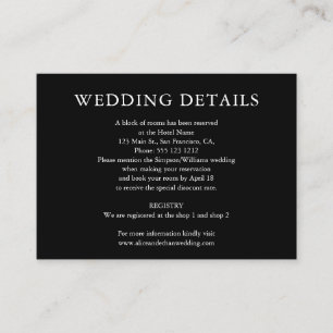 Minimalist Wedding Details with Photo Enclosure Ca Card