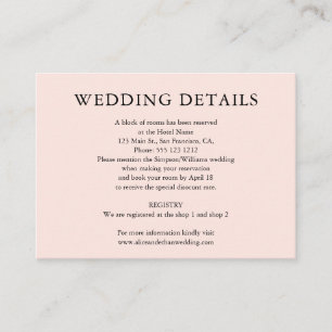 Minimalist Wedding Details with Photo Enclosure Card