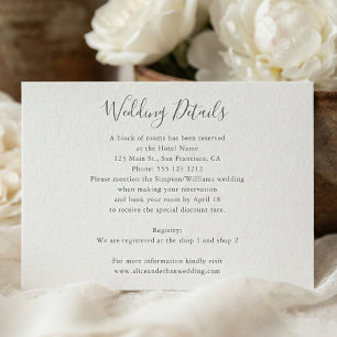Minimalist Wedding Details with Photo Enclosure Card