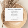 Minimalist Wedding Details with Photo Enclosure Card