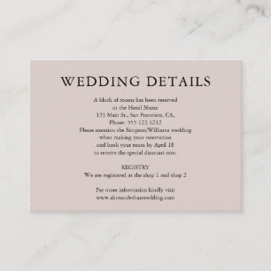Minimalist Wedding Details with Photo Enclosure Card