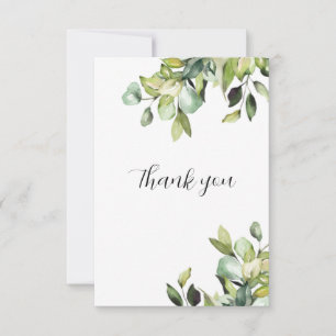 Minimalist Wedding Elegant Botanicals Thank You Card