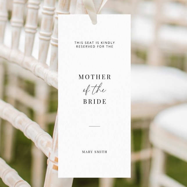 Minimalist Wedding Family Reserved Seating Tag (Creator Uploaded)