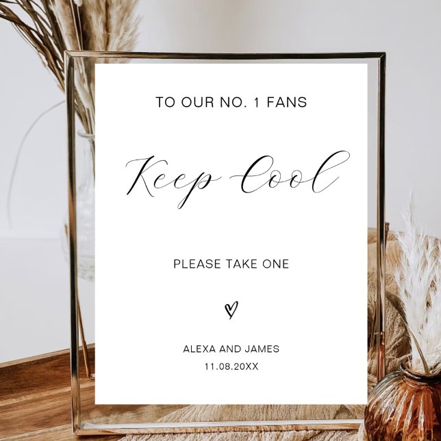 Minimalist Wedding Fan Program Our Number One Fans Poster (Creator Uploaded)